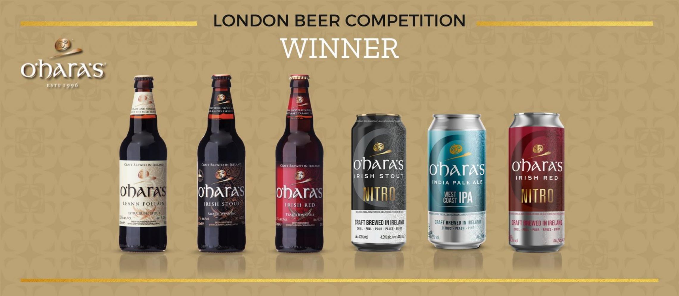 Photo for: O’Hara’s Irish Stout Nitro proved dynamite at the London Beer Competition 2022