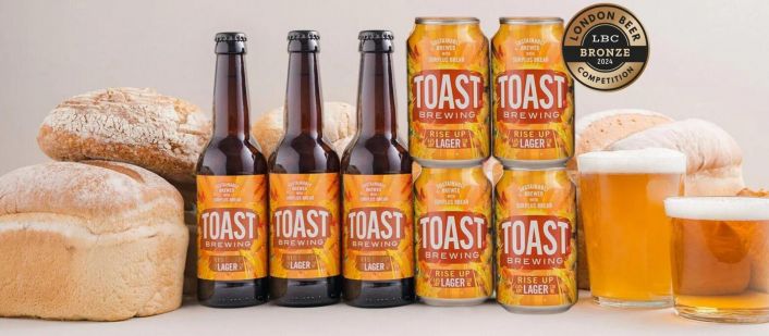 Photo for: Toast Brewing Wins Bronze at London Beer Competition 2024 for Rise Up Lager