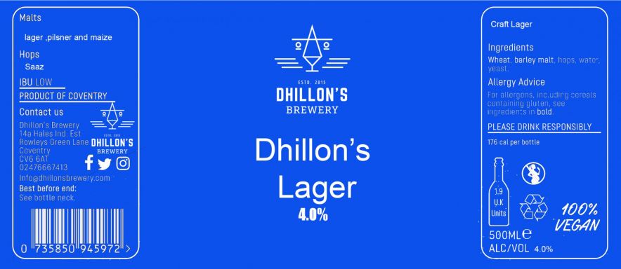 Logo for: dhillons brewery - Standard American Beer
